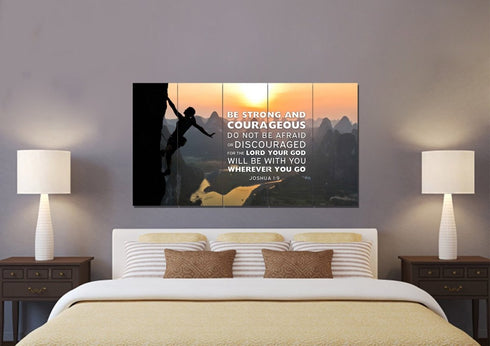 Rock Climber #13 Joshua 1:9 Be Strong and Courageous Wall Art
