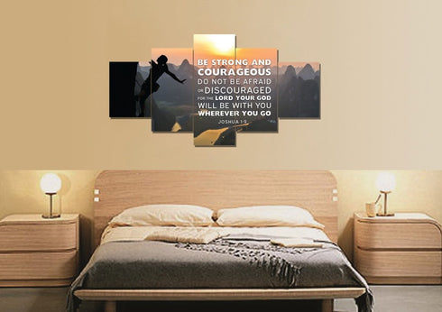 Rock Climber #13 Joshua 1:9 Be Strong and Courageous Wall Art