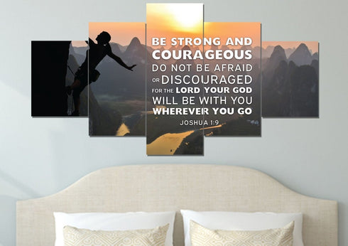 Rock Climber #13 Joshua 1:9 Be Strong and Courageous Wall Art