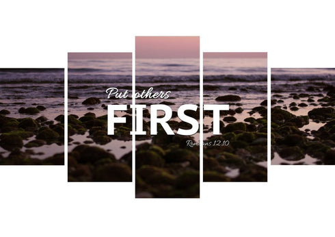 Romans 12:10 Put Others First Canvas Wall Art Print