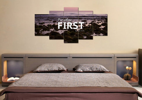 Romans 12:10 Put Others First Canvas Wall Art Print