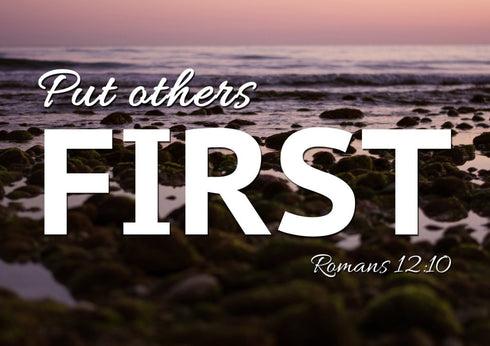 Romans 12:10 Put Others First Canvas Wall Art Print