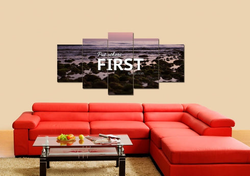 Romans 12:10 Put Others First Canvas Wall Art Print