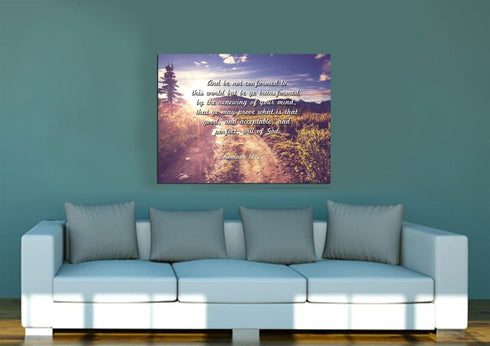 Romans 12:2 #1 KJV Do not conform to the World Bible Verse Wall Art Canvas