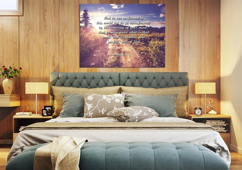 Romans 12:2 #1 KJV Do not conform to the World Bible Verse Wall Art Canvas