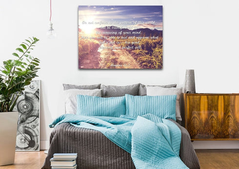 Romans 12:2 #1 NIV Do not conform to the pattern Bible Verse Wall Art Canvas