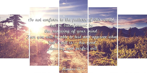 Romans 12:2 #1 NIV Do not conform to the pattern Bible Verse Wall Art Canvas