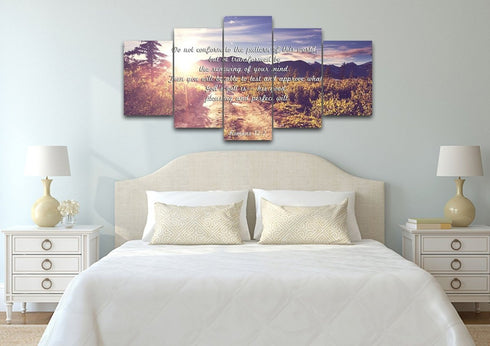 Romans 12:2 #1 NIV Do not conform to the pattern Bible Verse Wall Art Canvas