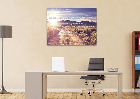 Romans 12:2 #1 NIV Do not conform to the pattern Bible Verse Wall Art Canvas