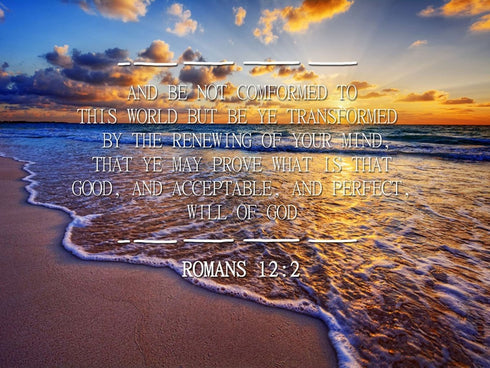 Romans 12:2 #10 KJV Do not conform to the World Bible Verse Wall Art Canvas