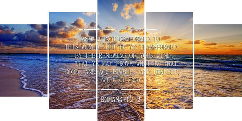 Romans 12:2 #10 KJV Do not conform to the World Bible Verse Wall Art Canvas