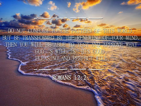 Romans 12:2 #10 NIV Do not conform to the pattern Bible Verse Wall Art Canvas