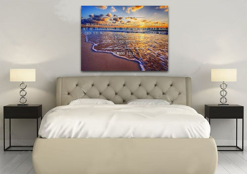 Romans 12:2 #10 NIV Do not conform to the pattern Bible Verse Wall Art Canvas