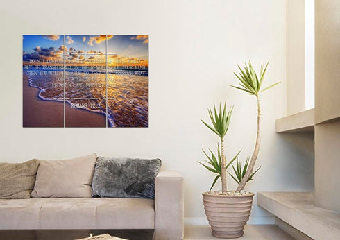 Romans 12:2 #10 NIV Do not conform to the pattern Bible Verse Wall Art Canvas