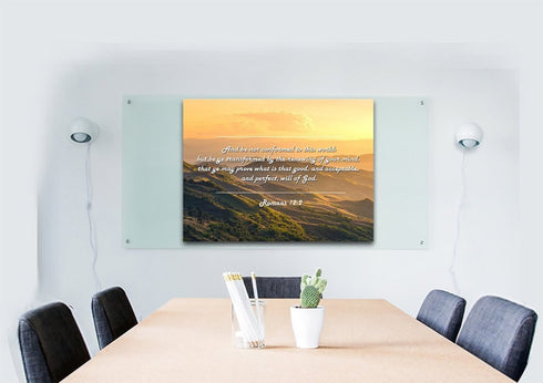 Romans 12:2 #2 KJV Do not World to the pattern Bible Verse Wall Art Canvas