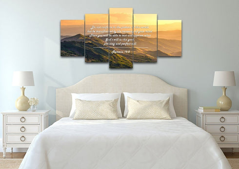 Romans 12:2 #2 NIV Do not conform to the pattern Bible Verse Wall Art Canvas