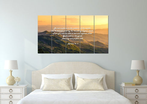 Romans 12:2 #2 NIV Do not conform to the pattern Bible Verse Wall Art Canvas