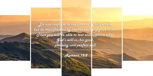 Romans 12:2 #2 NIV Do not conform to the pattern Bible Verse Wall Art Canvas