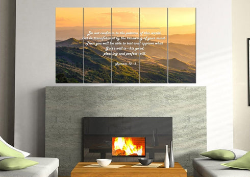 Romans 12:2 #2 NIV Do not conform to the pattern Bible Verse Wall Art Canvas