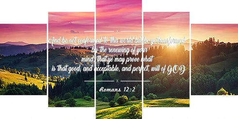 Romans 12:2 #3 KJV Do not conform to the World Bible Verse Wall Art Canvas