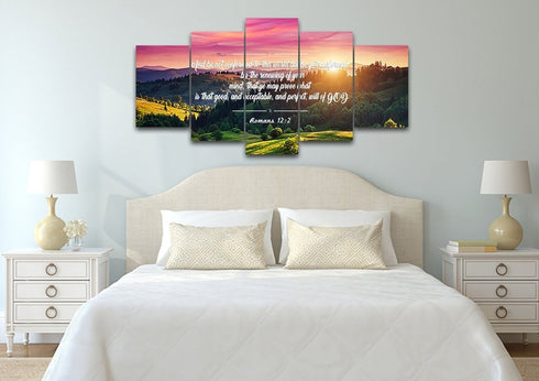 Romans 12:2 #3 KJV Do not conform to the World Bible Verse Wall Art Canvas