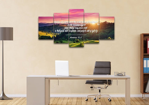 Romans 12:2 #3 KJV Do not conform to the World Bible Verse Wall Art Canvas