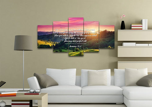 Romans 12:2 #3 NIV Do not conform to the pattern Bible Verse Wall Art Canvas