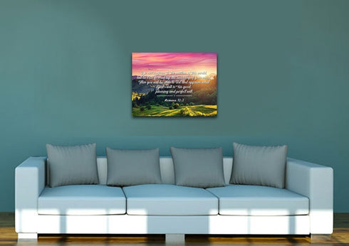 Romans 12:2 #3 NIV Do not conform to the pattern Bible Verse Wall Art Canvas