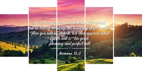 Romans 12:2 #3 NIV Do not conform to the pattern Bible Verse Wall Art Canvas