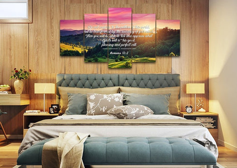 Romans 12:2 #3 NIV Do not conform to the pattern Bible Verse Wall Art Canvas