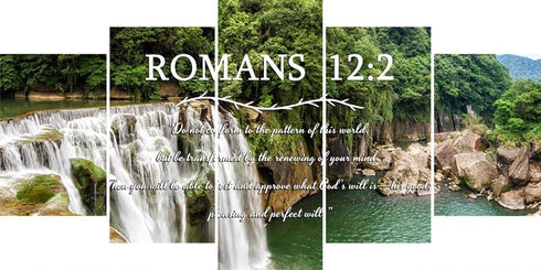 Romans 12:2 #4 NIV Do not conform to the pattern Bible Verse Wall Art Canvas