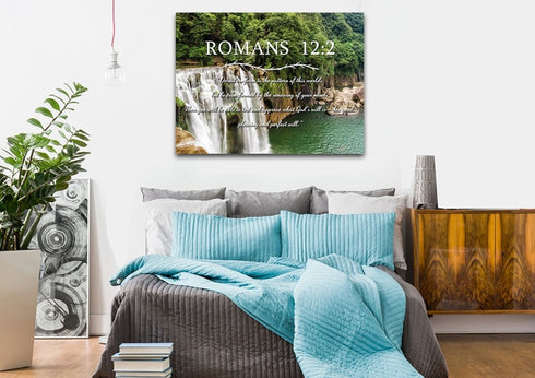 Romans 12:2 #4 NIV Do not conform to the pattern Bible Verse Wall Art Canvas