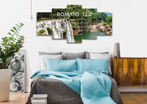 Romans 12:2 #4 NIV Do not conform to the pattern Bible Verse Wall Art Canvas