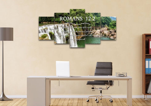 Romans 12:2 #4 NIV Do not conform to the pattern Bible Verse Wall Art Canvas