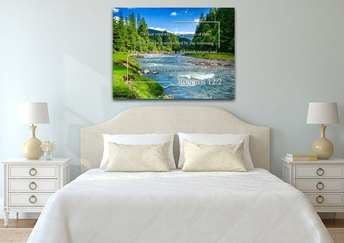 Romans 12:2 #5 NIV Do not conform to the pattern Bible Verse Wall Art Canvas