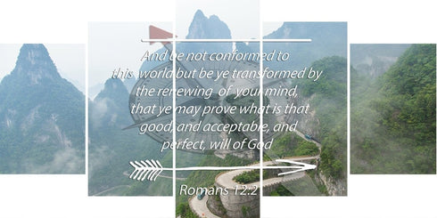 Romans 12:2 #6 KJV Do not conform to the World Bible Verse Wall Art Canvas