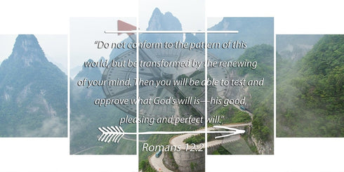Romans 12:2 #6 NIV Do not conform to the pattern Bible Verse Wall Art Canvas