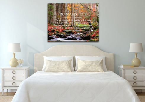 Romans 12:2 #7 NIV Do not conform to the pattern Bible Verse Wall Art Canvas