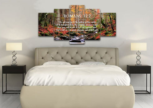 Romans 12:2 #7 NIV Do not conform to the pattern Bible Verse Wall Art Canvas