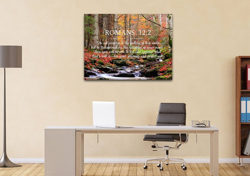 Romans 12:2 #7 NIV Do not conform to the pattern Bible Verse Wall Art Canvas