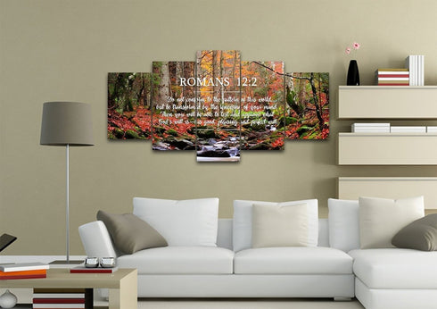 Romans 12:2 #7 NIV Do not conform to the pattern Bible Verse Wall Art Canvas