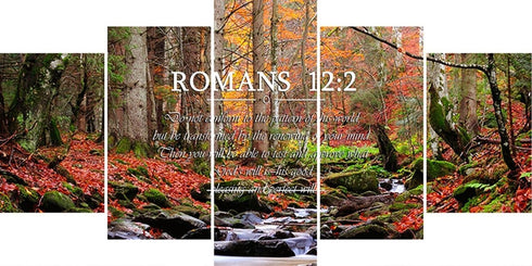 Romans 12:2 #7 NIV Do not conform to the pattern Bible Verse Wall Art Canvas