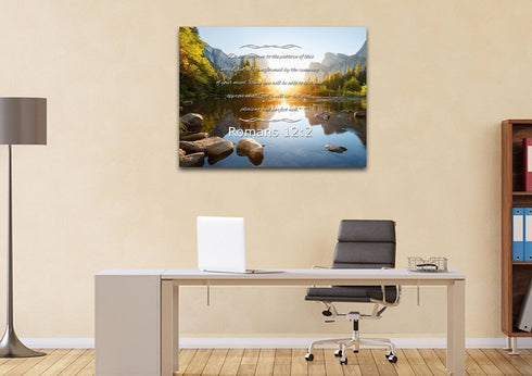 Romans 12:2 #8 NIV Do not conform to the pattern Bible Verse Wall Art Canvas