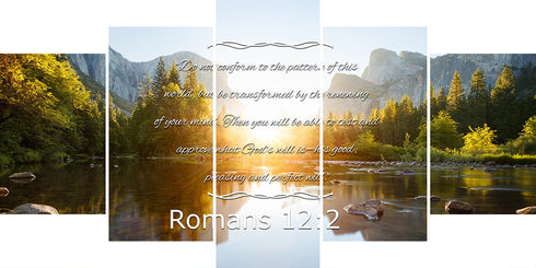 Romans 12:2 #8 NIV Do not conform to the pattern Bible Verse Wall Art Canvas