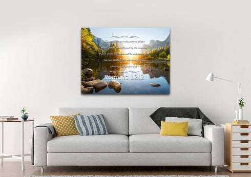 Romans 12:2 #8 NIV Do not conform to the pattern Bible Verse Wall Art Canvas