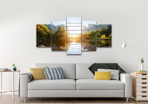 Romans 12:2 #8 NIV Do not conform to the pattern Bible Verse Wall Art Canvas