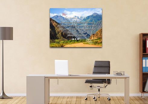 Romans 12:2 #9 NIV Do not conform to the pattern Bible Verse Wall Art Canvas