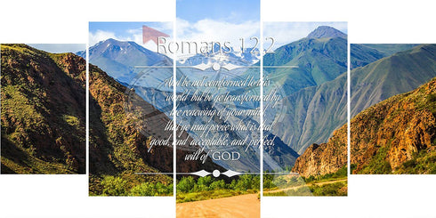Romans 12:2 #9 NIV Do not conform to the pattern Bible Verse Wall Art Canvas