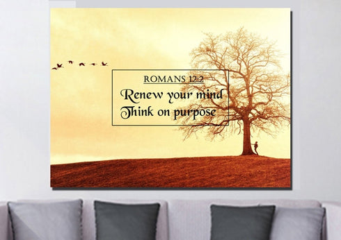 Romans 12:2 Canvas Wall Art Print
