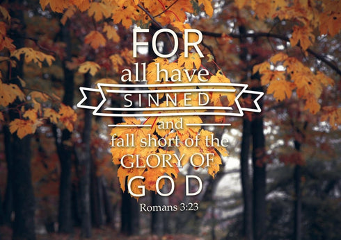 Romans 3:23 For all Have Sinned Canvas Wall Art Print